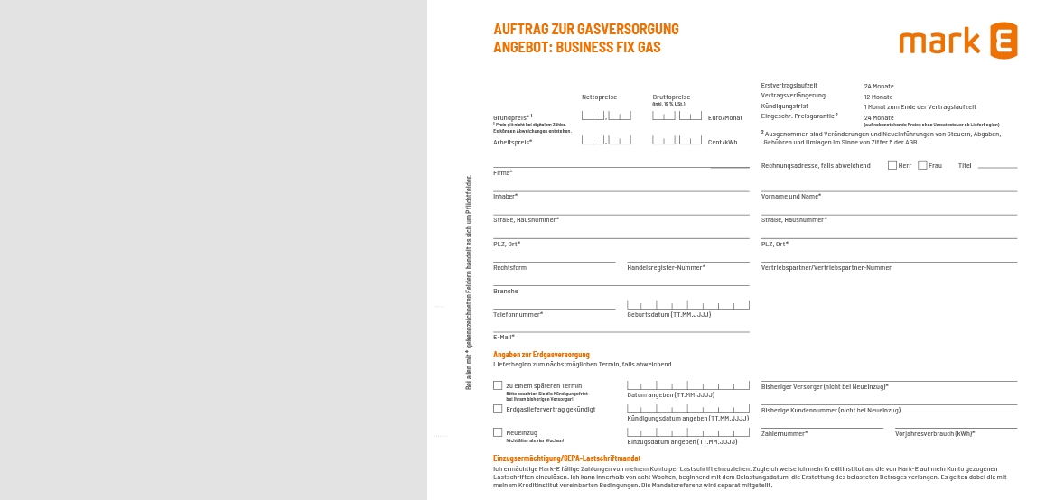 mark-e : formulare : auftragssatz